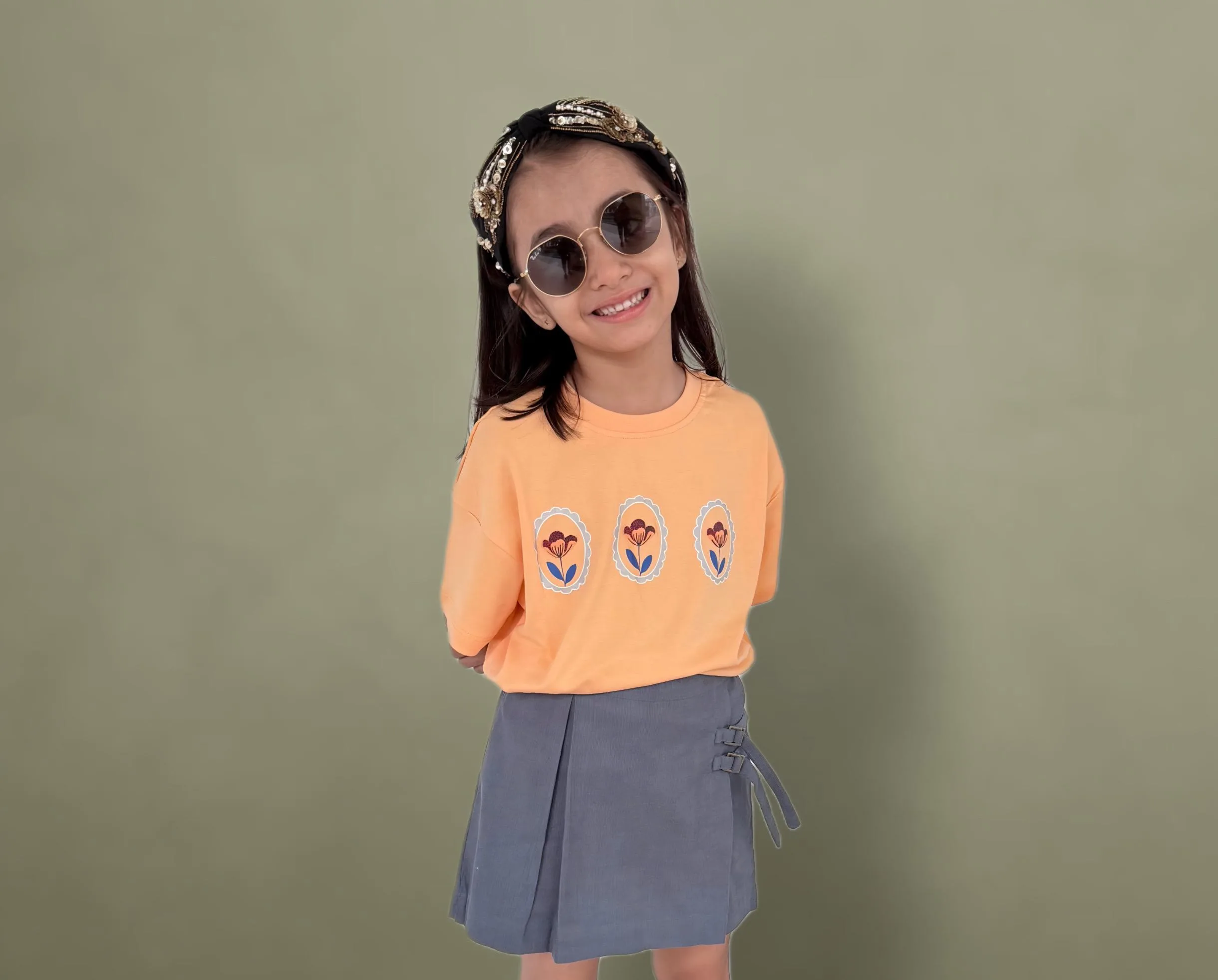 Charcoal Grey Corduroy Skort