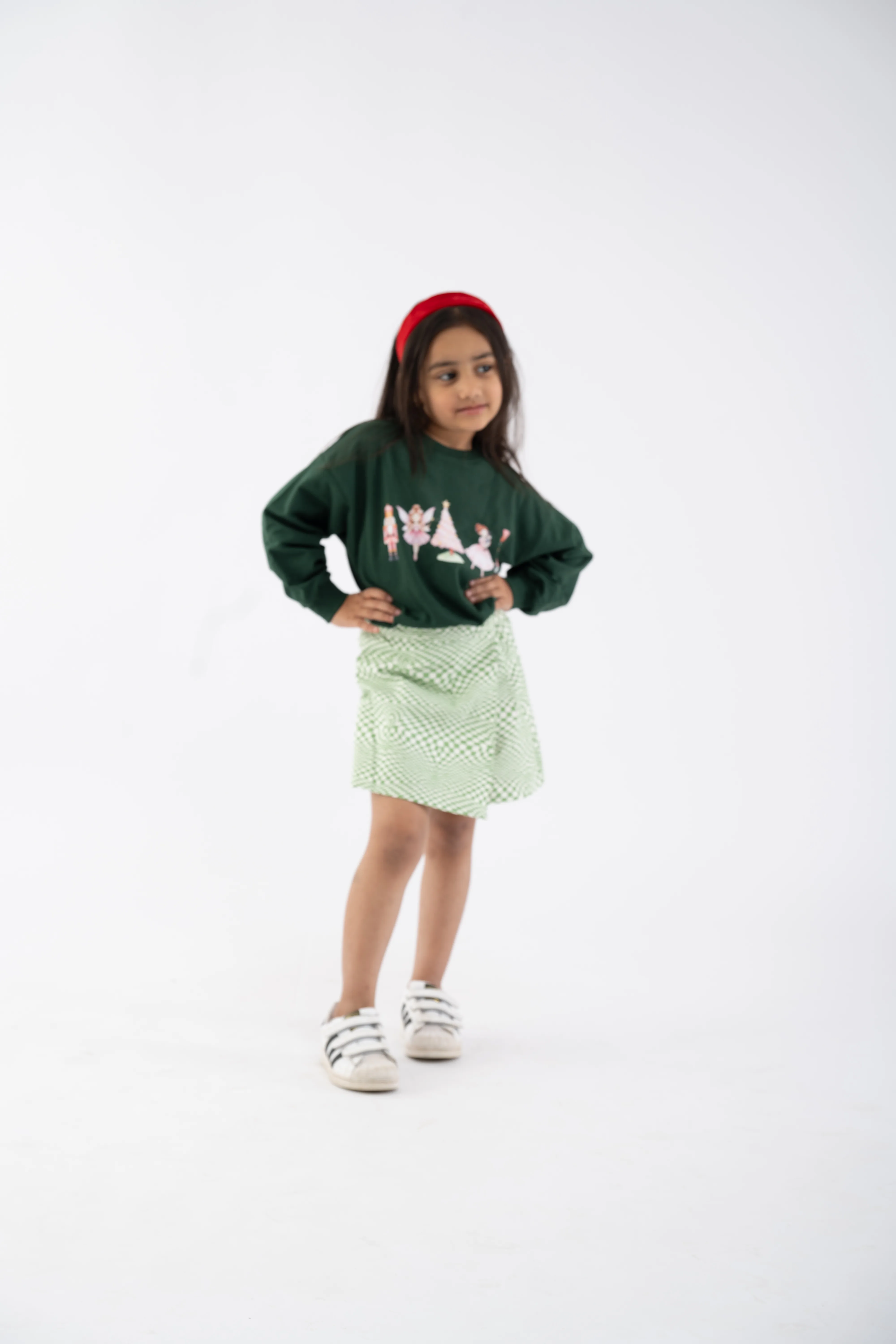 Girls Green Skort