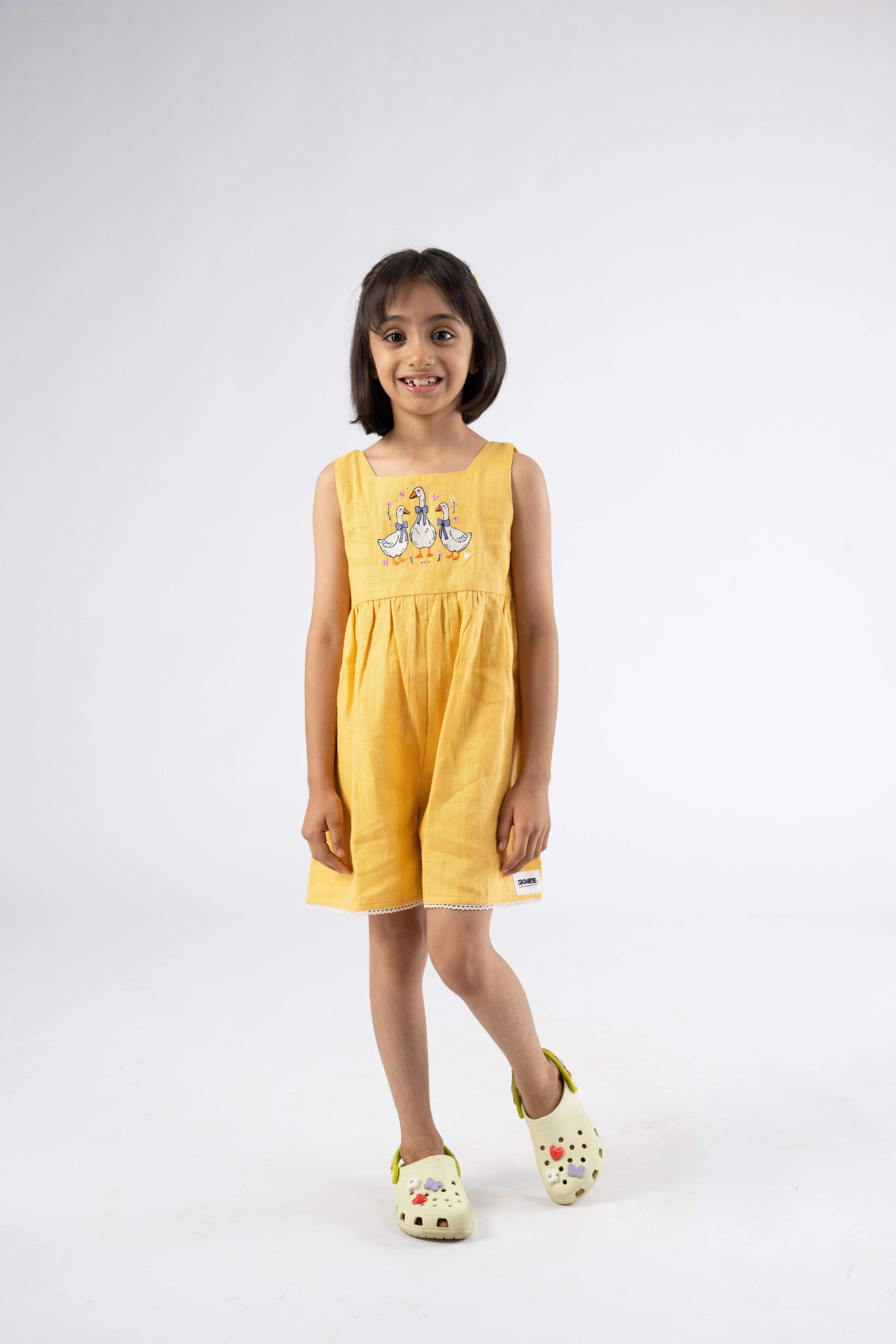 Organic Linen Duckling Playsuit