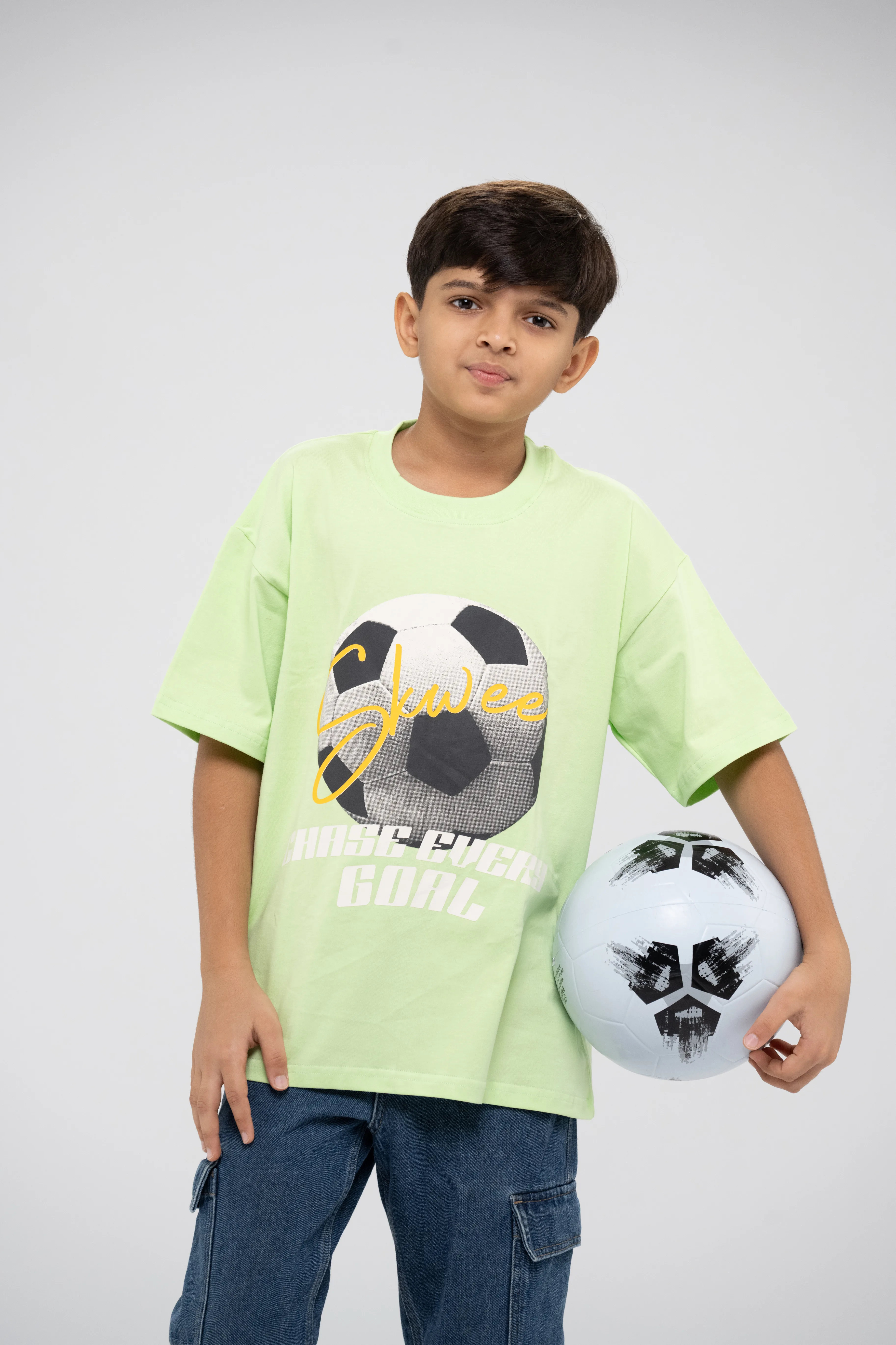Light Green Football T-Shirt